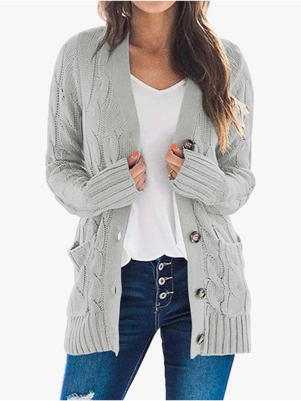 NWT PRETTY GARDEN Cable Knit Cardi